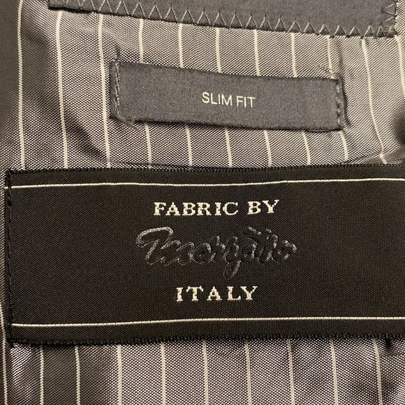 H&M men’s wool gray two button front jacket / blazer full lined  6 pockets 38R - Picture 6 of 15